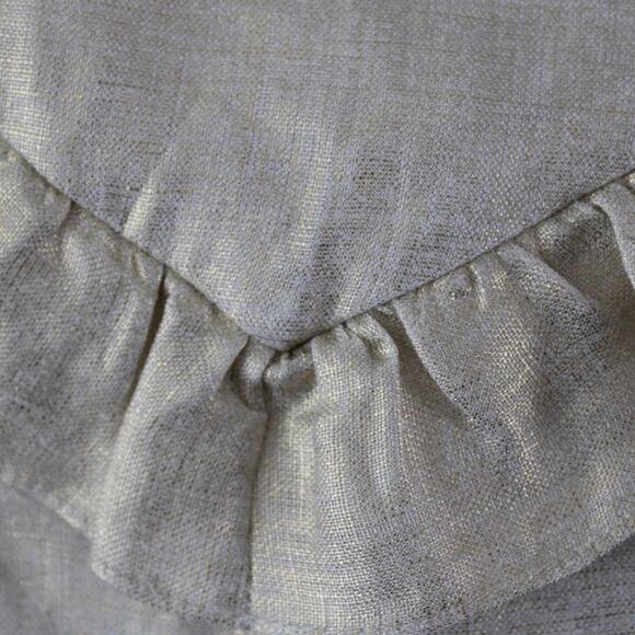 NWT Bonpoint Linen Gold Sleeveless Ruffle Dress Lined Girls Size 12 - Picture 3 of 8